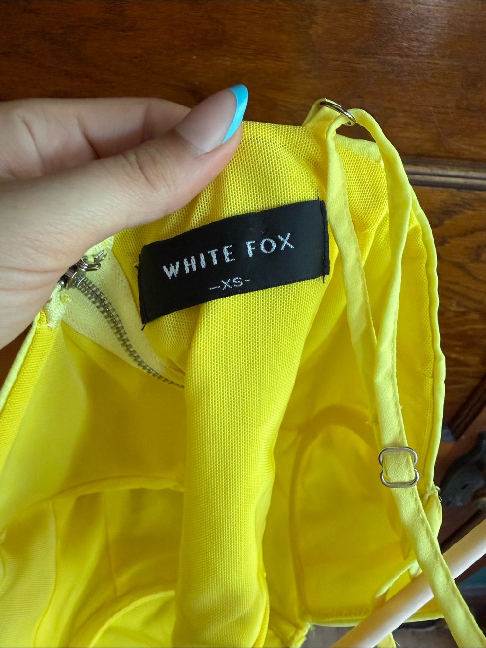WHITE FOX Bustier Crop Top Rose Detail Lingerie Top Y2K Festival Lemon Yellow XS - Picture 6 of 9